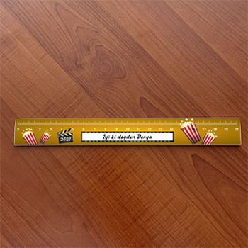 Popcorn Sarı Fon Temalı Hediyelik Cetvel