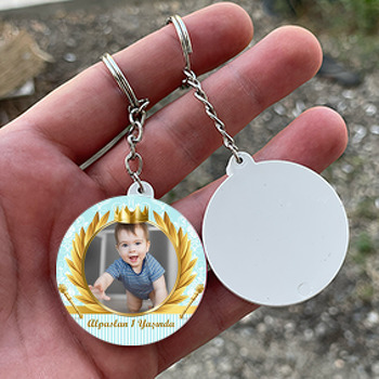 Prens Temalı Resimli Daire Plastik Anahtarlık