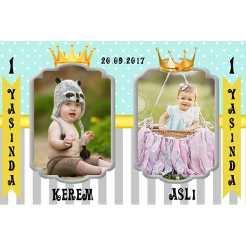 Prens ve Prenses Temalı Plastik Magnet