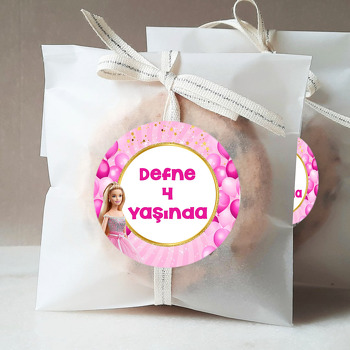 Prenses ile Pembe Balonlar Temalı Sticker