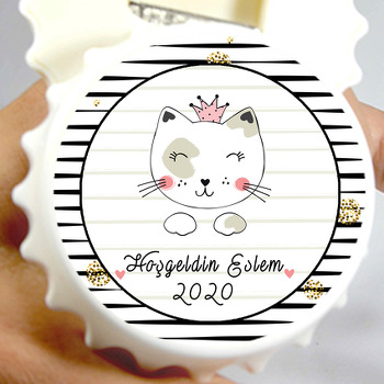 Prenses Kedi Temalı Kapak Şeklinde Magnet Açacak