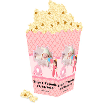 Prenses Kız Temalı Popcorn Kutusu