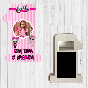 Prenses Lol Temalı Doğum Günü Magnet Açacak