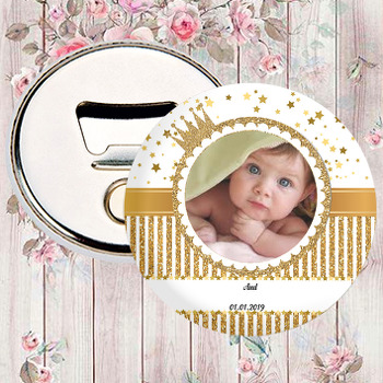 Prenses Taç Gold Temalı Fotoğraflı Magnet Açacak