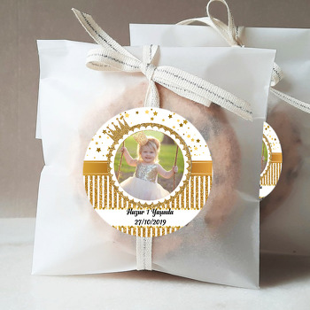 Prenses Taç Gold Temalı Resimli Sticker