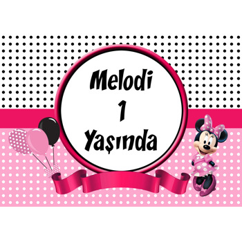Puantiyeli Minnie Mouse Temalı Amerikan Servis