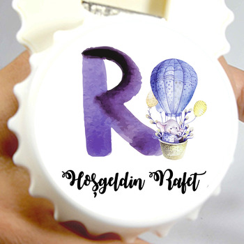 R Harfi  Temalı  Kapak Şekilli Magnet Açacak