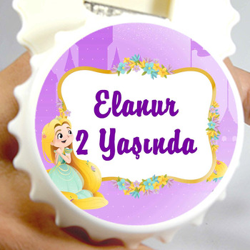 Rapunzel Temalı Kapak Şekilli Magnet Açacak