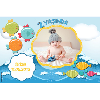 Renkli Balıklar Temalı Magnet