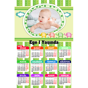 Renkli Filler Temalı Takvim Magnet