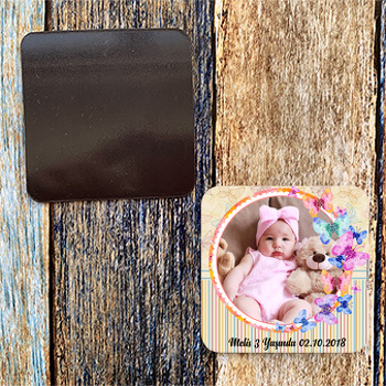 Renkli Kelebekler Temalı Kare Magnet