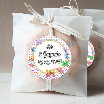Renkli Kelebekler  Temalı Sticker