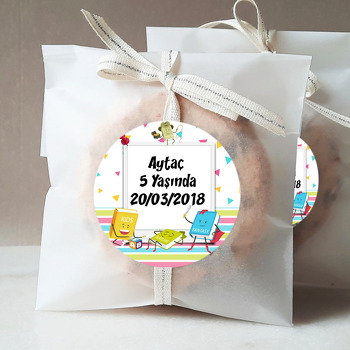 Renkli Kitaplar Temalı Sticker
