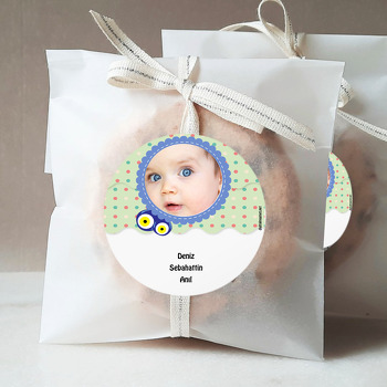 Renkli Puantiyel Temalı Bebek Sticker