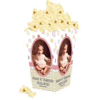 Renkli Puantiyel Temalı Popcorn Kutusu