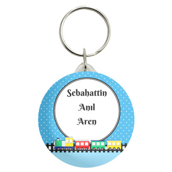 Renkli Tren Temalı Anahtarlık