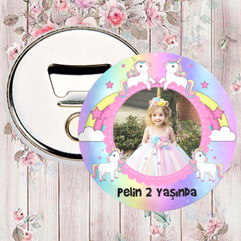 Renkli Unicorn Temalı Magnet Açacak