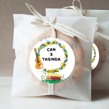 Retro Desen Temalı Sticker