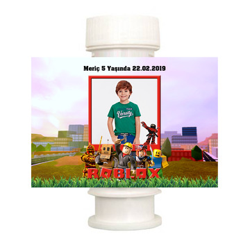 Roblox Temalı Köpük Baloncuk Etiketi