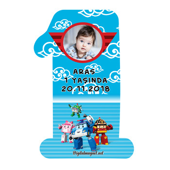 Robocar Poli Doğum Günü Magnet