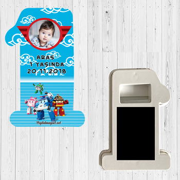 Robocar Poli Doğum Günü Magnet Açacak