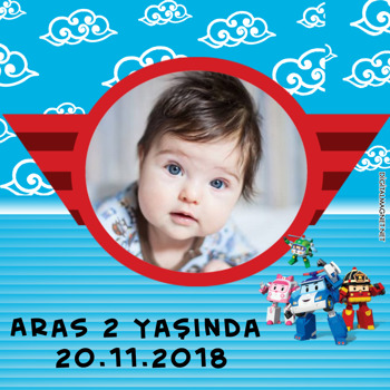 Robocar Poli Temalı    Kare Parti Afiş