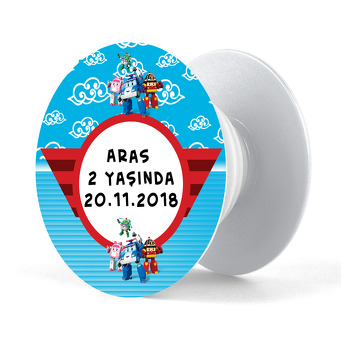Robocar Poli Temalı Pop Socket Telefon Tutucu