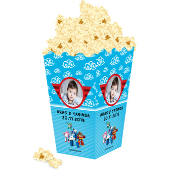 Robocar Poli Temalı Popcorn Kutusu