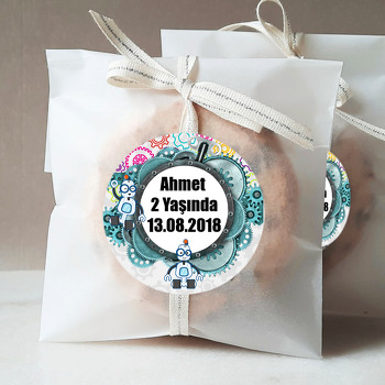 Robot Temalı Sticker