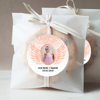 Rose Gold ve Melek Kanadı Temalı Resimli Sticker