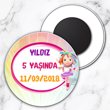 Rosienin Dünyası Temalı Daire Plastik Magnet