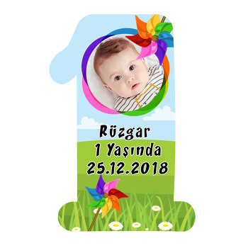 Rüzgar Gülü Temalı Doğum Günü Magnet