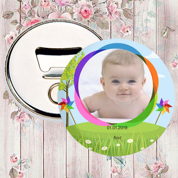Rüzgar Gülü Temalı Fotoğraflı Magnet Açacak