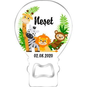 Safari Orman Hayvanları Temalı Balon Magnet Açacak