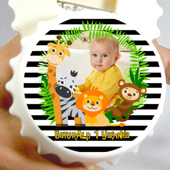 Safari Temalı Doğum Günü Magnet Açacak