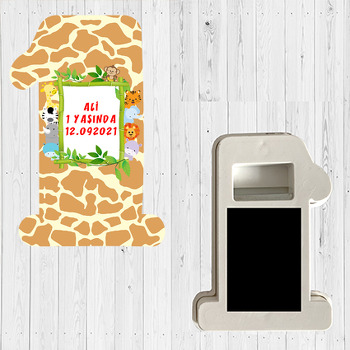 Safari  Temalı Doğum Günü Magnet Açacak