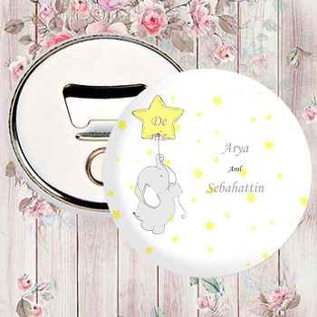 Sarı Fil Temalı Magnet Açacak