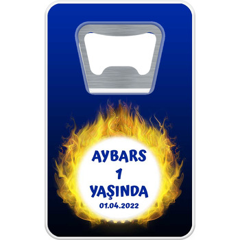 Sarı Lacivert Temalı Dikdörtgen Magnet Açacak