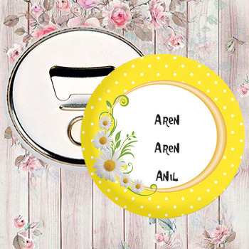 Sarı Papatya Temalı Magnet Açacak