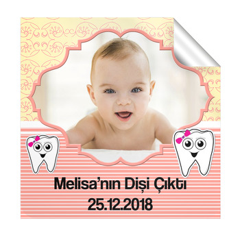 Sarı Pembe Toka Diş Buğdayı  Kare Etiket
