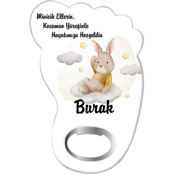 Tavşan Temalı Ayak İzi Magnet Açacak