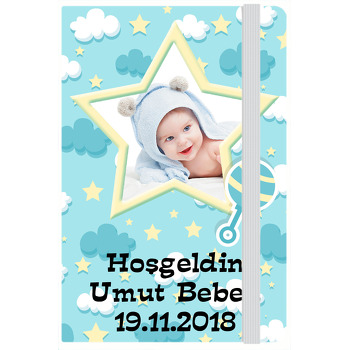 Sarı Yıldız Temalı Kişiye Anı Özel Defter