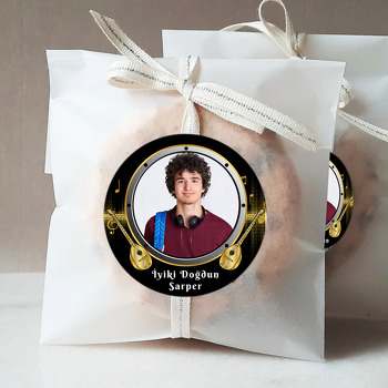 Saz Temalı Doğum Günü Sticker