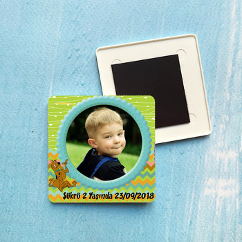 Scooby Doo 2 Temalı Kare Plastik Kare Magnet