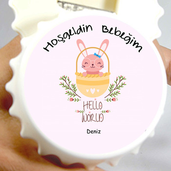 Sepetteki Pembe Tavşan Temalı Kapak Açacak