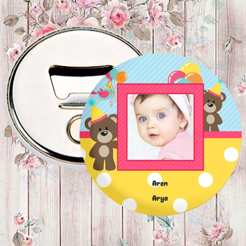 Sevimli Ayı Temalı Fotoğraflı Magnet Açacak
