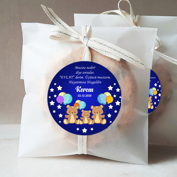 Sevimli Ayıcık Ailesi Temalı Hoşgeldin Bebek Sticker