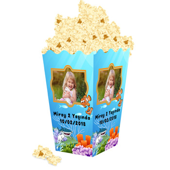 Sevimli Balık Temalı Popcorn Kutusu