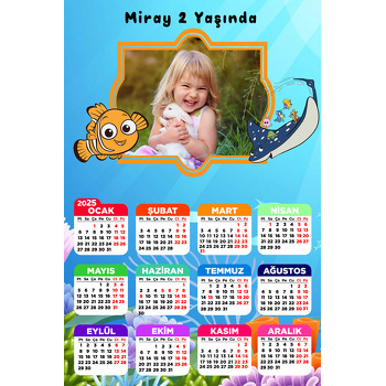 Sevimli Balık Temalı Takvim Magnet