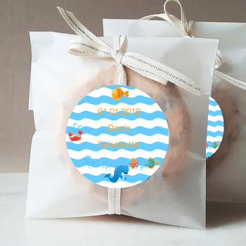 Sevimli Deniz Canlıları Sticker Etiket